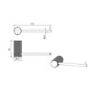 GRADE A1 - Gunmetal Knurled Toilet Roll Holder - Arissa