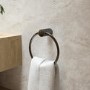 GRADE A1 - Gunmetal Knurled Towel Ring - Arissa