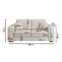 Beige Chenille 3 Seater Sofa - Avalon