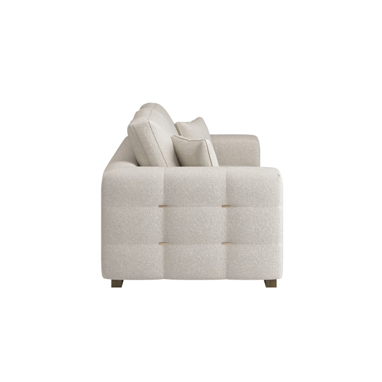 Beige Chenille 3 Seater Sofa - Avalon