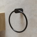 A1/AVMBTR ONLY OPENED - Black Knurled Towel Ring - Arissa