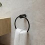 ONLY OPENED - Black Knurled Towel Ring - Arissa
