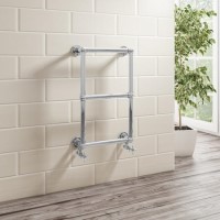 GRADE A1 - Traditional Chrome Bathroom Towel Radiator - 700 x 400mm