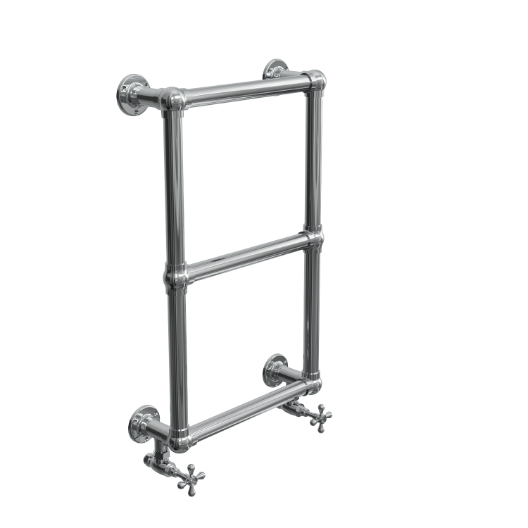 GRADE A1 - Traditional Chrome Bathroom Towel Radiator - 700 x 400mm