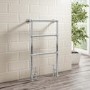 GRADE A1 - Traditional Chrome Bathroom Towel Radiator - 914 x 535mm