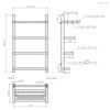 Taylor &amp; Moore White Heated Towel Rail - 600 x 400mm