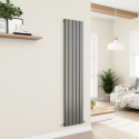 AVS5-1800-DGCF Eco Eleganza Anthracite Vertical Flat Designer Aluminium Radiator 1800x375mm Single Panel 2823 BTU