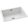 Abode Sandon Single Bowl Inset / Undermount White Ceramic Kitchen Sink