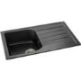 Abode Oriel Single Bowl Inset Black Granite Kitchen Sink