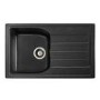 Oriel Single Bowl Granite Inset Kitchen Sink - Black
