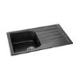 Oriel Single Bowl Granite Inset Kitchen Sink - Black