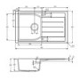 Oriel Single Bowl Granite Inset Kitchen Sink - Black