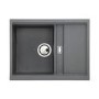 Abode Synchronist Compact 1.25 Sink Bowl & Drainer - Metallic Grey