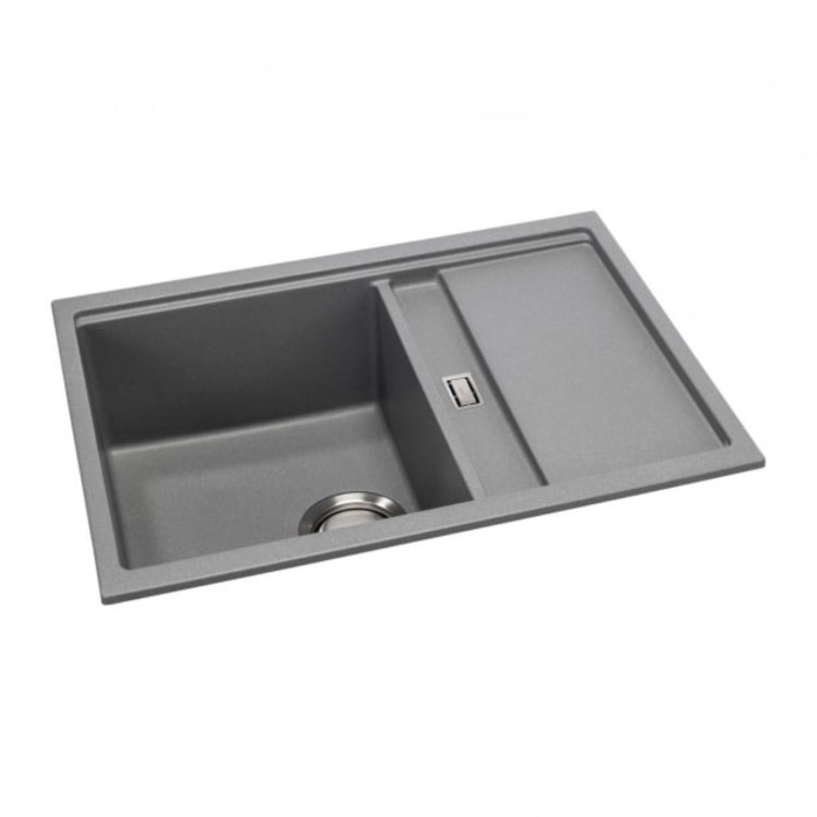 Abode Synchronist Compact 1.25 Sink Bowl & Drainer - Metallic Grey