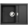 Abode Synchronist 1.25 Bowl Inset / Undermount Black Granite Kitchen Sink