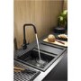 Abode Synchronist 1.25 Bowl Inset / Undermount Black Granite Kitchen Sink