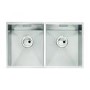 Abode Matrix R0 2 Bowl Undermount Kitchen Sink - Stainless Steel