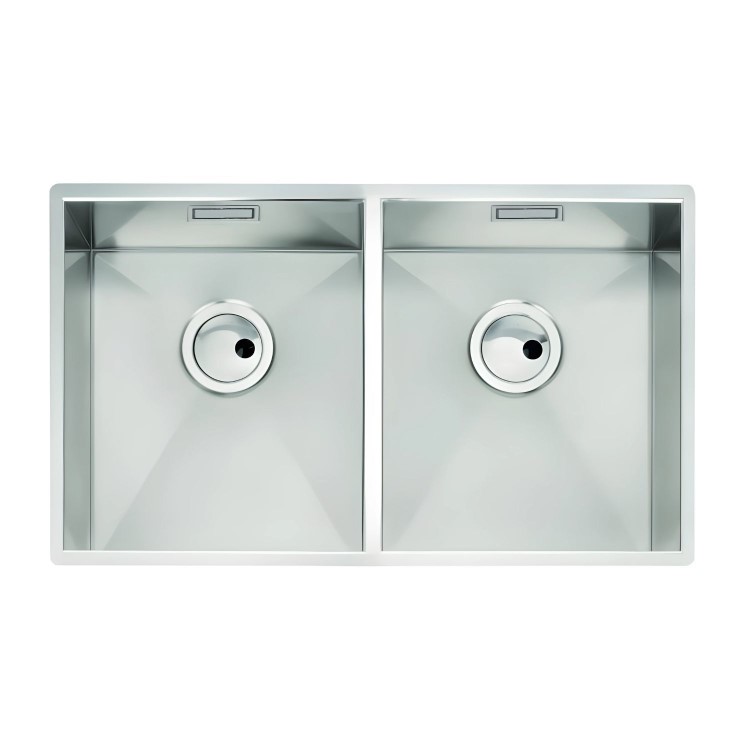 Abode Matrix R0 2 Bowl Undermount Kitchen Sink - Stainless Steel