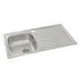 Trydent Single Bowl Inset Kitchen Sink - Stainless Steel
