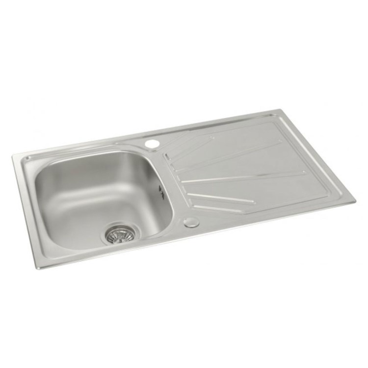 Trydent Single Bowl Inset Kitchen Sink - Stainless Steel