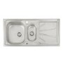 Trydent 1.5 Bowl & Drainer Inset Kitchen Sink - Stainless Steel 