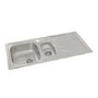 Trydent 1.5 Bowl & Drainer Inset Kitchen Sink - Stainless Steel 