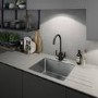 Abode Matrix R15 1.0 Bowl Undermount Kitchen Sink - Stainless Steel
