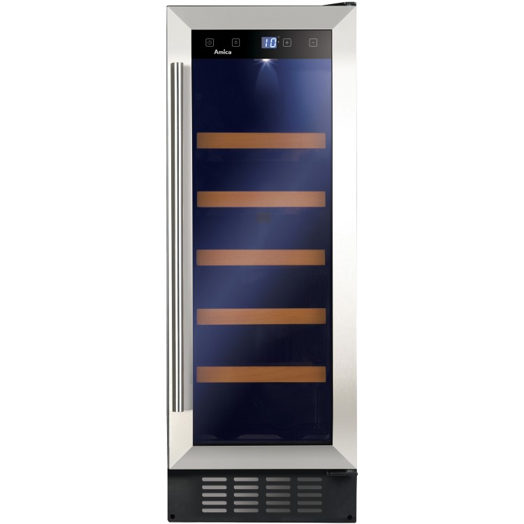 Amica AWC301SS 30cm Feestanding Wine Cooler - Stainless Steel