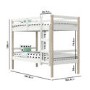 Axel Bunk Bed in White and Pine - Splits into 2 Single Beds!