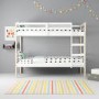 Axel Bunk Bed in White and Pine - Splits into 2 Single Beds!