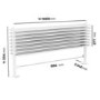 White Horizontal Floor Standing Radiator 500 x 1000mm - Azuma