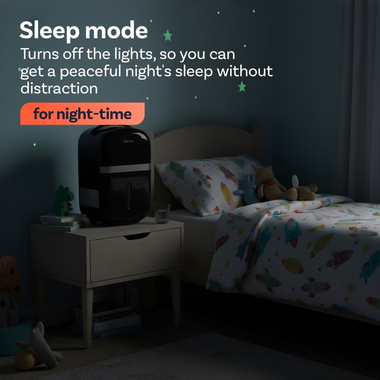 electriQ Essential 5L Quiet Compact Compressor Dehumidifier - Black