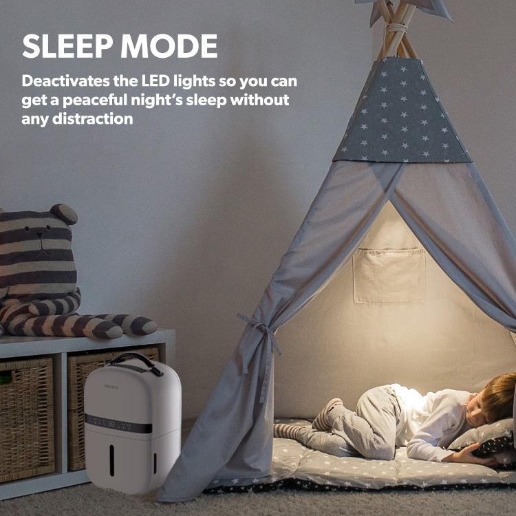 electriQ Essential 5L Quiet Compact Compressor Dehumidifier - White