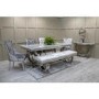 Arianna Grey Marble Dining Table 200cm - Vida Living - Seats 8