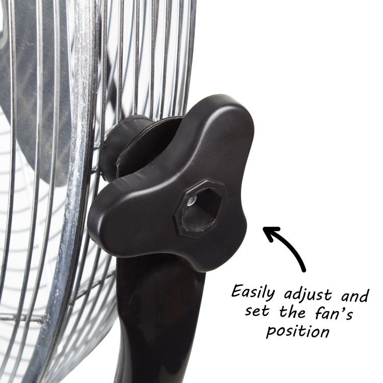 electriQ 20 Inch High Velocity Pedestal Fan - Black