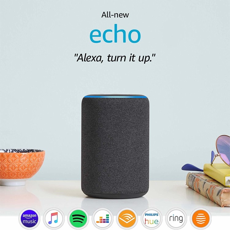 Amazon Echo 3rd Gen - Smart Speaker with Alexa - Charcoal Fabric