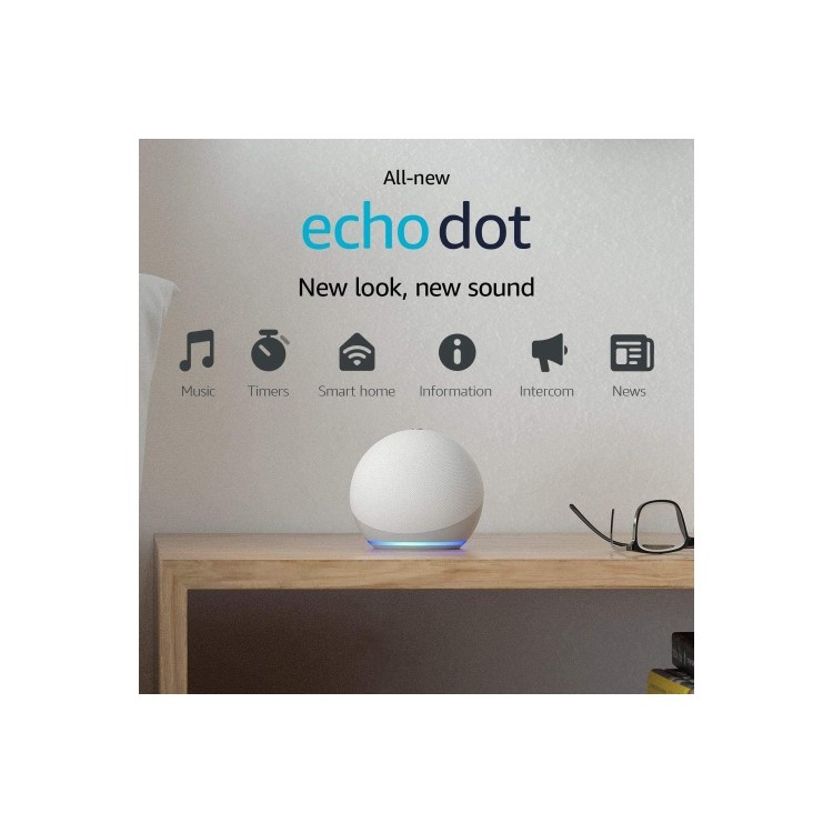 Box Opened Amazon Echo Dot 4th Gen - White