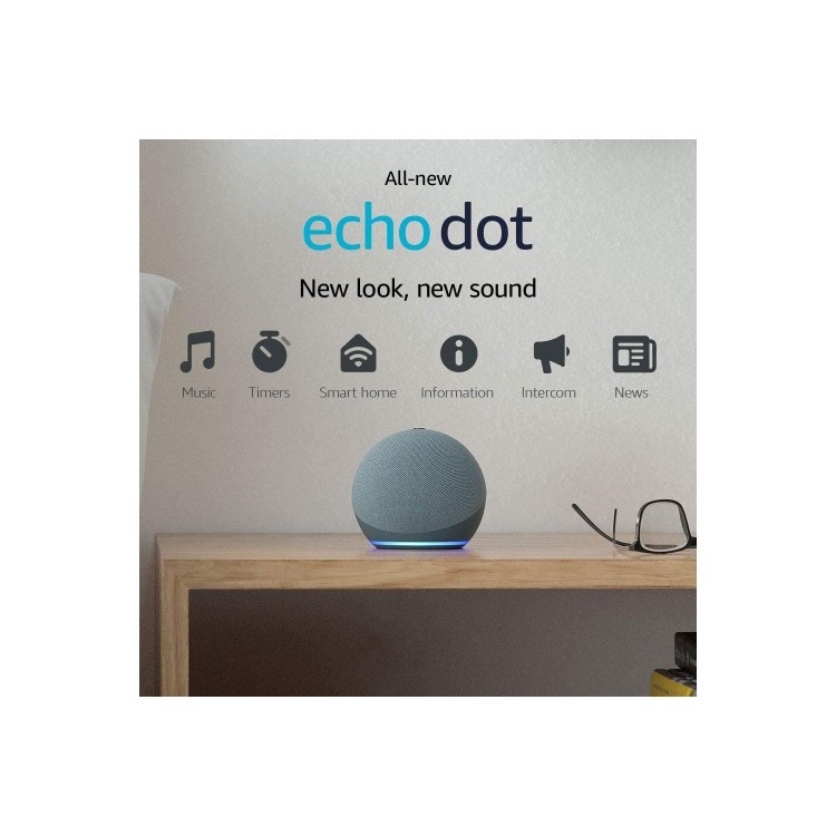 Box Opened Amazon Echo Dot 4th Gen - Twilight Blue