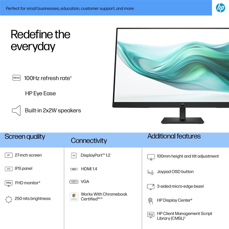 HP Series 3 Pro 327ph 27" IPS Full HD 100Hz Monitor