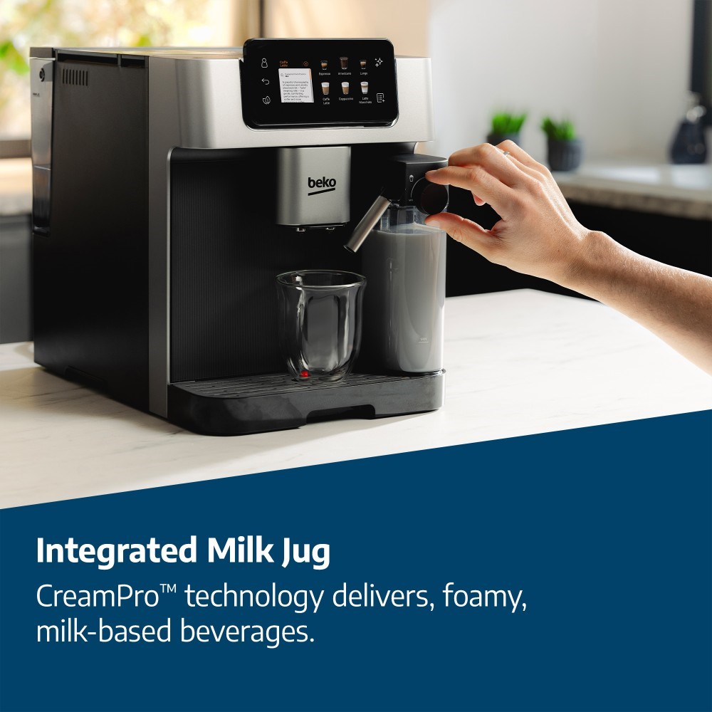 Integrated milk jug.