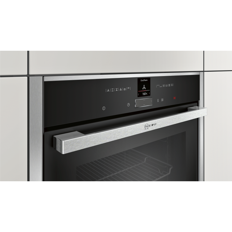 Refurbished Neff N70 B27CR22N1B Electric Built-in Single Oven With Pyrolytic Cleaning Stainless Steel