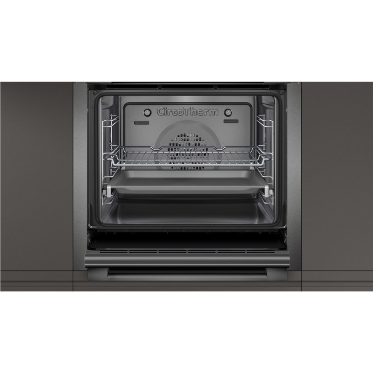 Neff N50 Slide and Hide Electric Single Oven - Graphite Grey