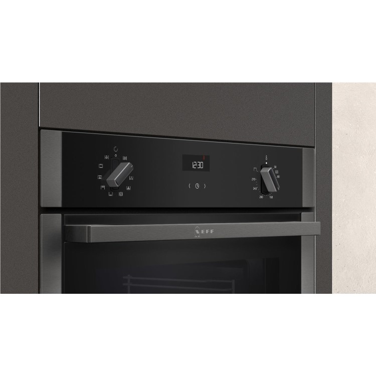 Neff N50 Slide and Hide Electric Single Oven - Graphite Grey