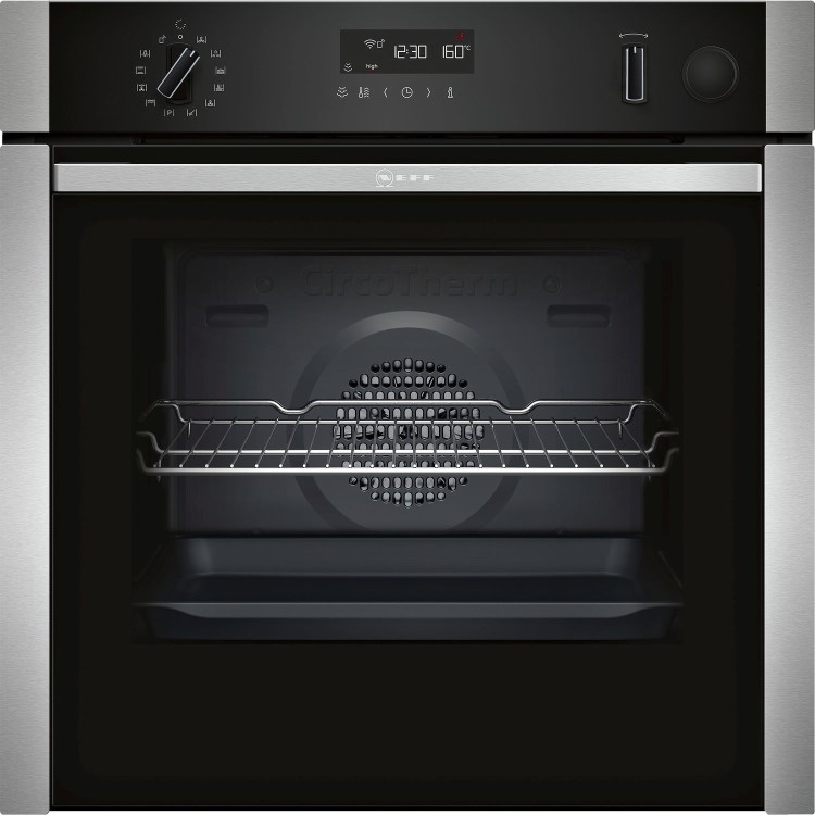 Neff N50 Slide & Hide Electric Single Oven - Black