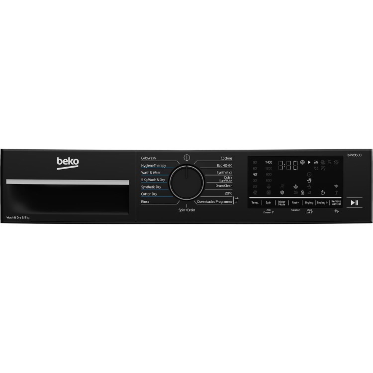 Beko 8kg Wash 5kg Dry 1400rpm Washer Dryer - Black