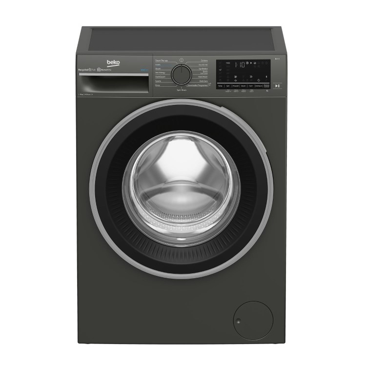 Beko IronFast RecycledTub&reg; 9kg 1400rpm Washing Machine - Graphite