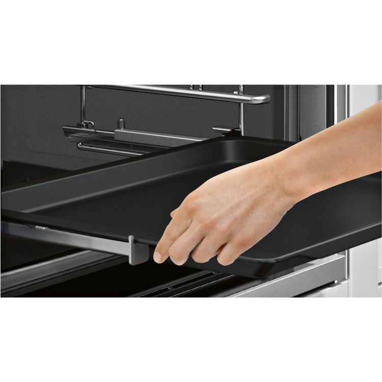 Neff N90 Slide & Hide Electric Single Oven with Home Connect - Black