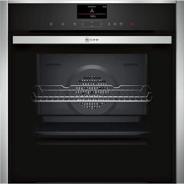 Neff N90 Slide and Hide Single Oven With VarioSteam - Black