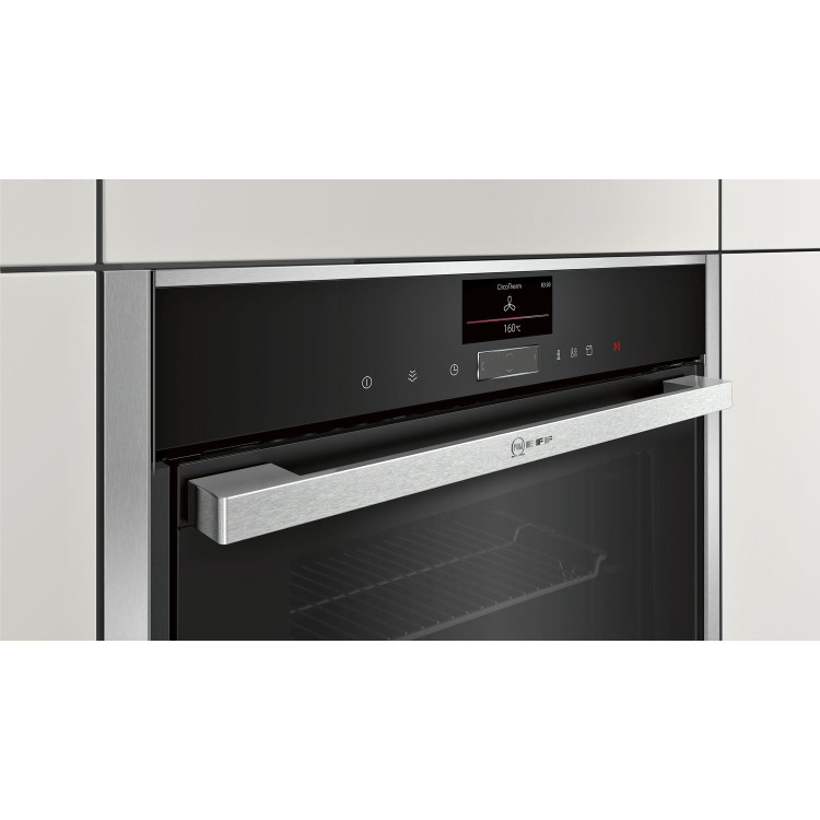 Neff N90 Slide and Hide Single Oven With VarioSteam - Black