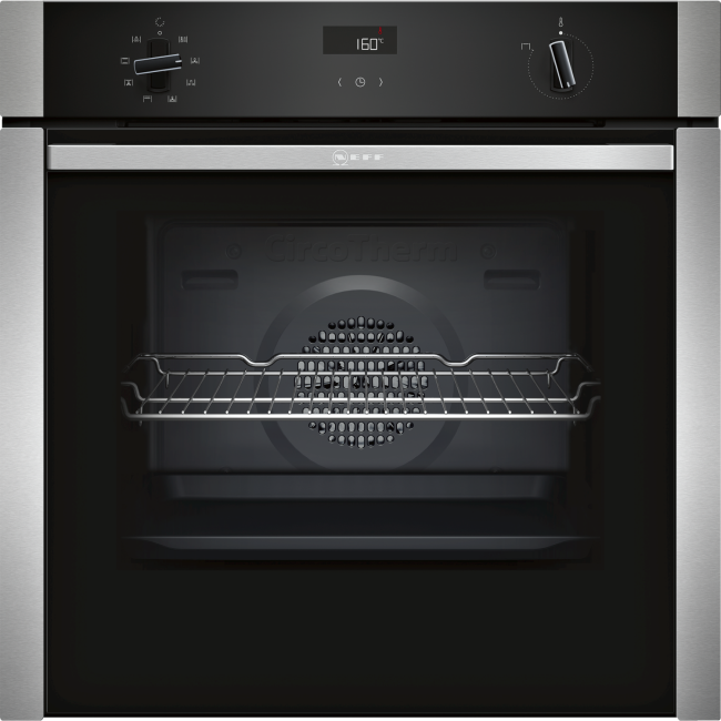 Neff N50 Slide & Hide Electric Single Oven with Catalytic Cleaning - Stainless Steel